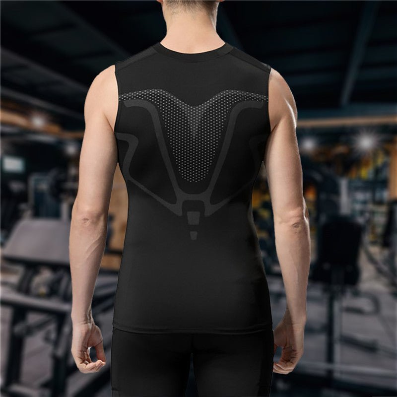 Ice-Silk Men’s Shaping Vest – Slimming Compression Tank Top for Tummy Control, Quick-Dry Fitness Wear for a Sculpted Look