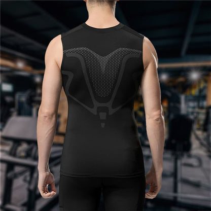 Ice-Silk Men’s Shaping Vest – Slimming Compression Tank Top for Tummy Control, Quick-Dry Fitness Wear for a Sculpted Look