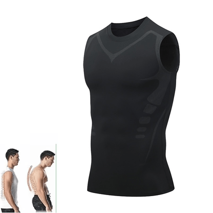 Ice-Silk Men’s Shaping Vest – Slimming Compression Tank Top for Tummy Control, Quick-Dry Fitness Wear for a Sculpted Look