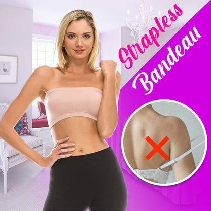 Ice Silk Off-The-Shoulder Bandeau - One Piece Breast Wrap Women's Bandeau Strapless Tube