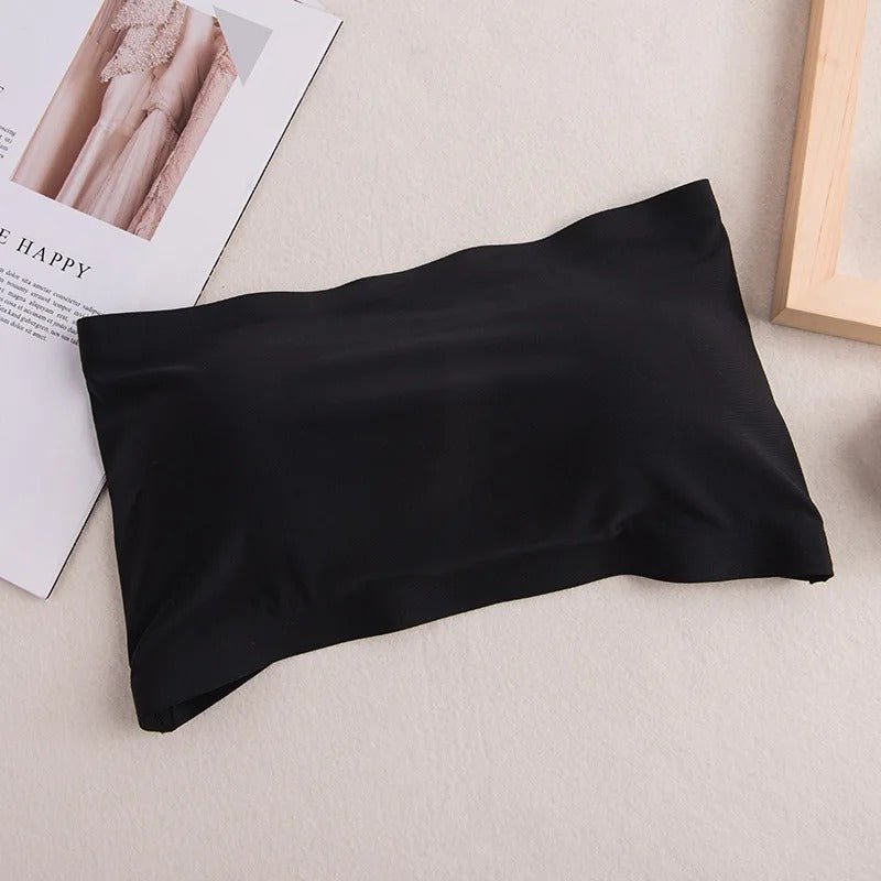 Ice Silk Off-The-Shoulder Bandeau - One Piece Breast Wrap Women's Bandeau Strapless Tube