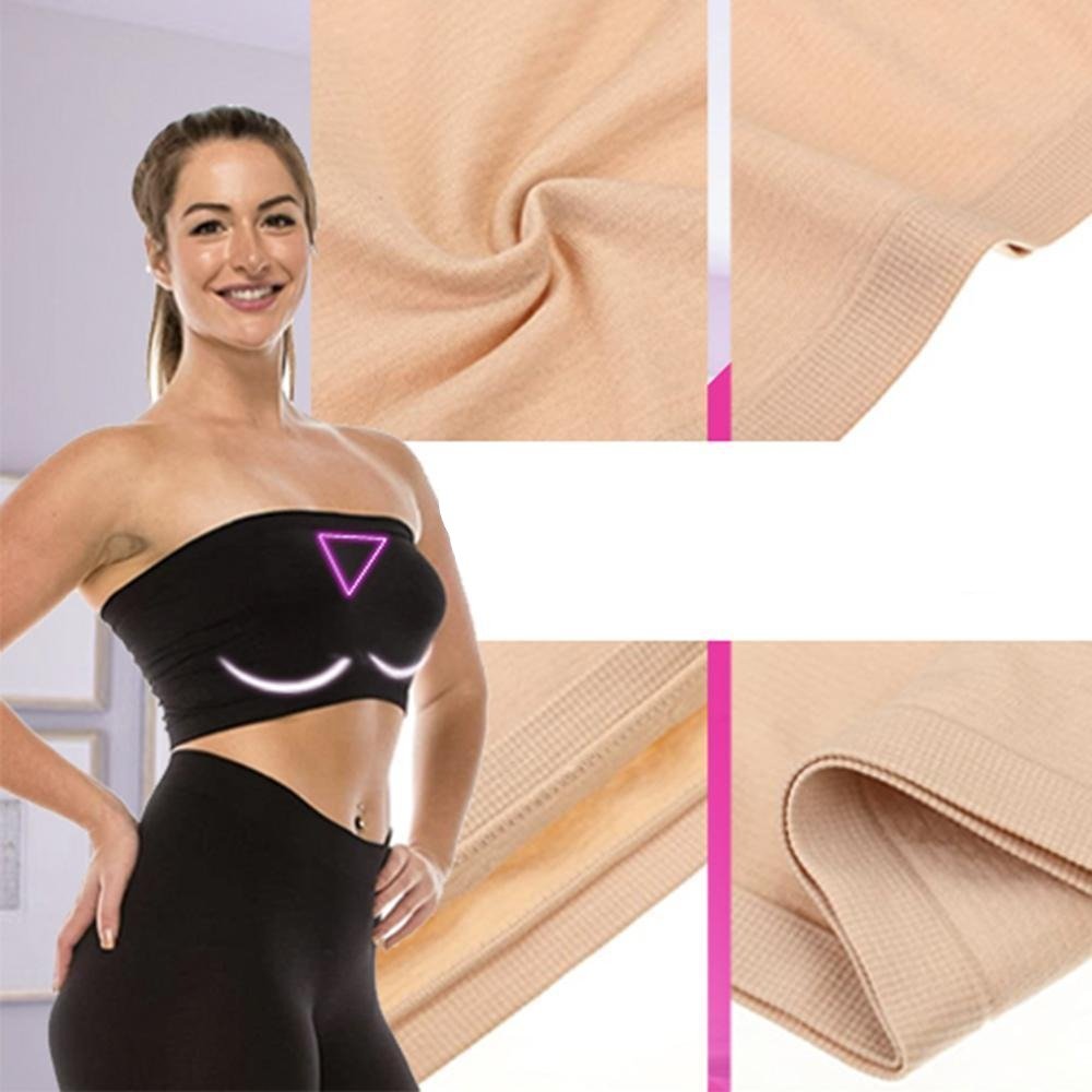 Ice Silk Off-The-Shoulder Bandeau - One Piece Breast Wrap Women's Bandeau Strapless Tube
