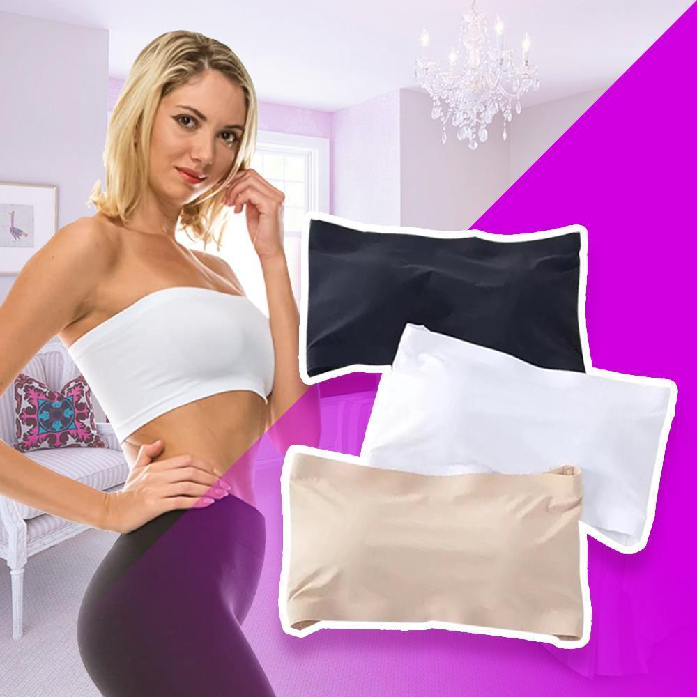 Ice Silk Off-The-Shoulder Bandeau - One Piece Breast Wrap Women's Bandeau Strapless Tube
