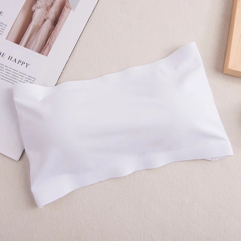 Ice Silk Off-The-Shoulder Bandeau - One Piece Breast Wrap Women's Bandeau Strapless Tube