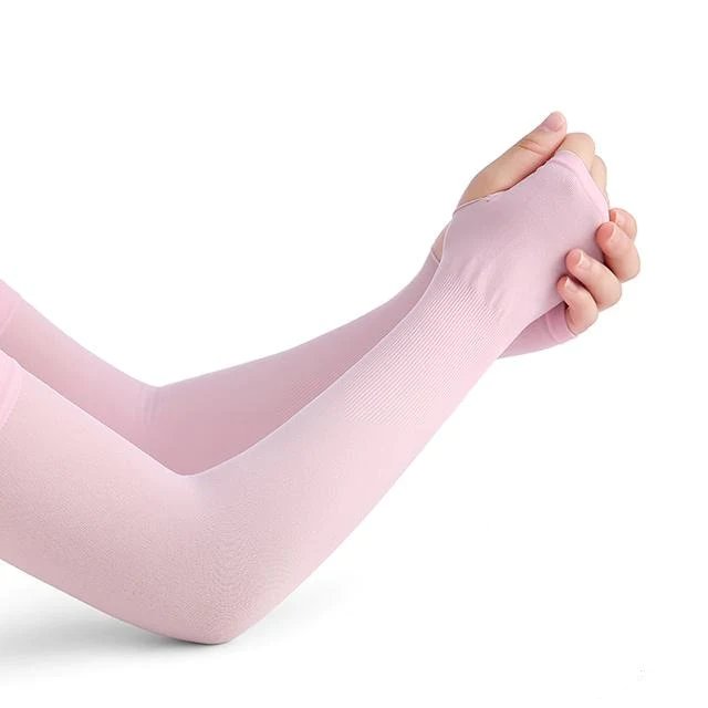Ice Silk Arm Sleeves - Non-slip with UV Protection Sun Sleeves, Hand Protective Cover for Summer and Outdoor Activities