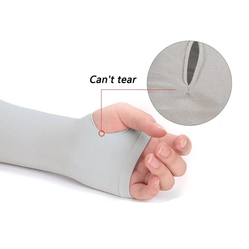 Ice Silk Arm Sleeves - Non-slip with UV Protection Sun Sleeves, Hand Protective Cover for Summer and Outdoor Activities