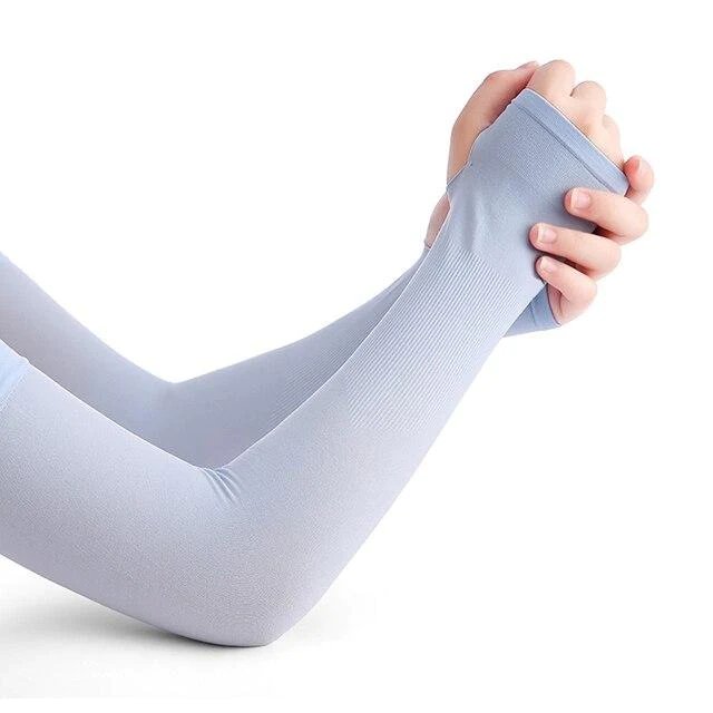 Ice Silk Arm Sleeves - Non-slip with UV Protection Sun Sleeves, Hand Protective Cover for Summer and Outdoor Activities