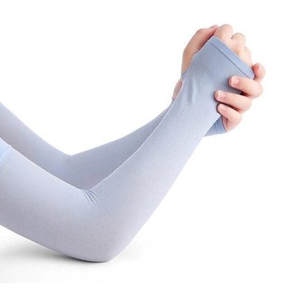 Ice Silk Arm Sleeves - Non-slip with UV Protection Sun Sleeves, Hand Protective Cover for Summer and Outdoor Activities