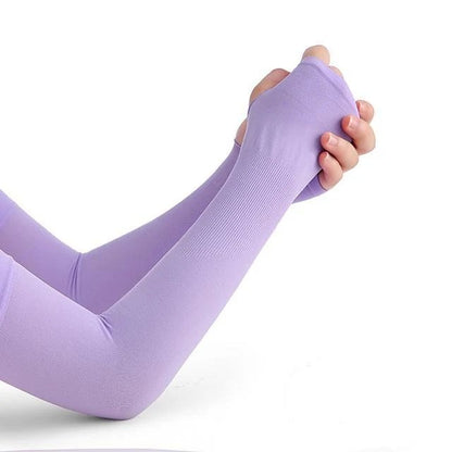 Ice Silk Arm Sleeves - Non-slip with UV Protection Sun Sleeves, Hand Protective Cover for Summer and Outdoor Activities