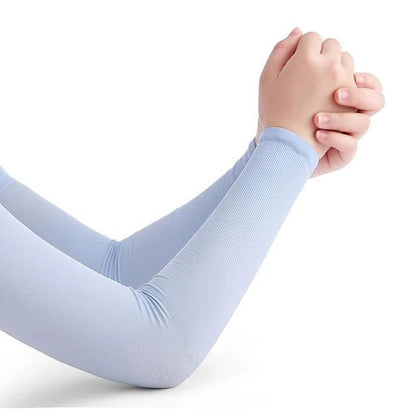 Ice Silk Arm Sleeves - Non-slip with UV Protection Sun Sleeves, Hand Protective Cover for Summer and Outdoor Activities