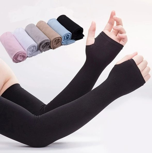 Ice Silk Arm Sleeves - Non-slip with UV Protection Sun Sleeves, Hand Protective Cover for Summer and Outdoor Activities