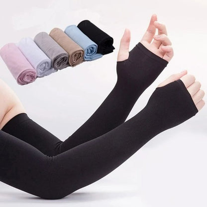 Ice Silk Arm Sleeves - Non-slip with UV Protection Sun Sleeves, Hand Protective Cover for Summer and Outdoor Activities