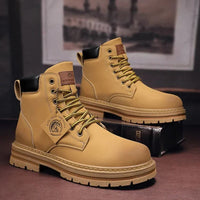 Waterproof Men's Lace-Up Boots With Comfort Sole