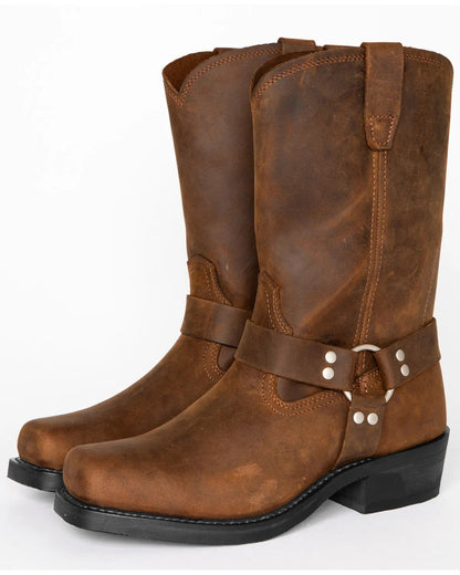 Men's Black Harness Boot - 11 Inch Tall