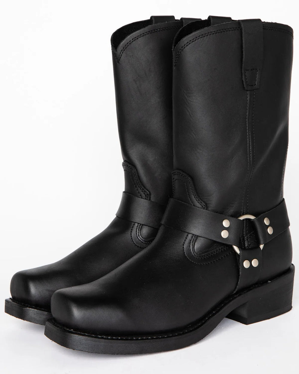 Men's Black Harness Boot - 11 Inch Tall