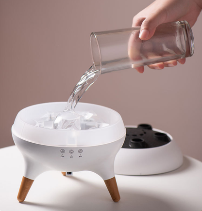 Jellyfish and Flame Model Aromatherapy Humidifier with Night Light – Soothing Atmosphere Lamp for Home & Office Relaxation