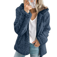 Elegant Bear Teddy Fur Coat: Soft Fleece Coat with Pockets and Zipper