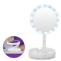 LED Folding Vanity Mirror