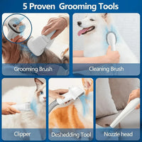 Low-Noise Dog Grooming Vacuum with Full Pet Hair Clippers & Brush Kit | Large 2.3L Capacity
