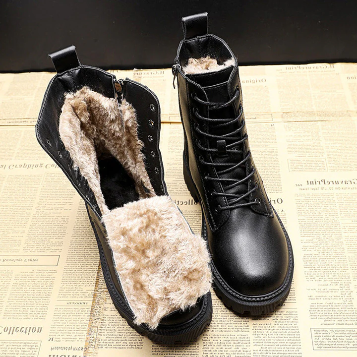 Leather winter boots