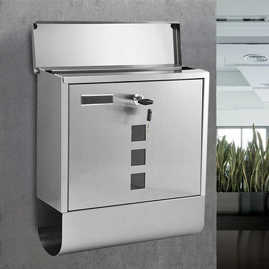 Large Heavy Duty Wall Mounted Vertical Home Metal Lockable Mailbox
