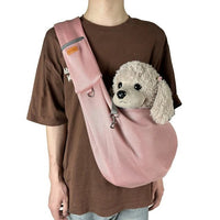 Lightweight & Breathable Crossbody Dog Sling Shoulder Bag