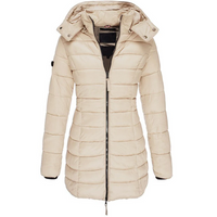 Comfortable down jacket with hood and zipper