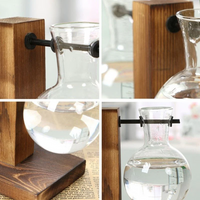 Wooden Frame Hydroponic Plant Vase