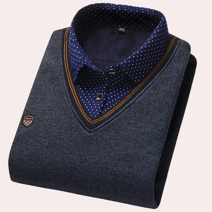 Men's Shirt Collar Sweater