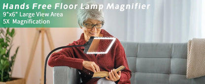 Full-Page Magnifying Glass with LED Light – Hands-Free Reading Aid for Books, Crafts & Hobbies
