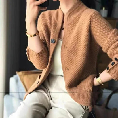 Thick Wool Sweater Jacket For Cold Winter Weather