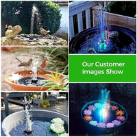 Solar Fountain with 60 LED Lights