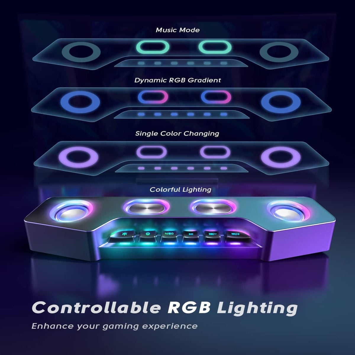 Wireless RGB Computer Speakers