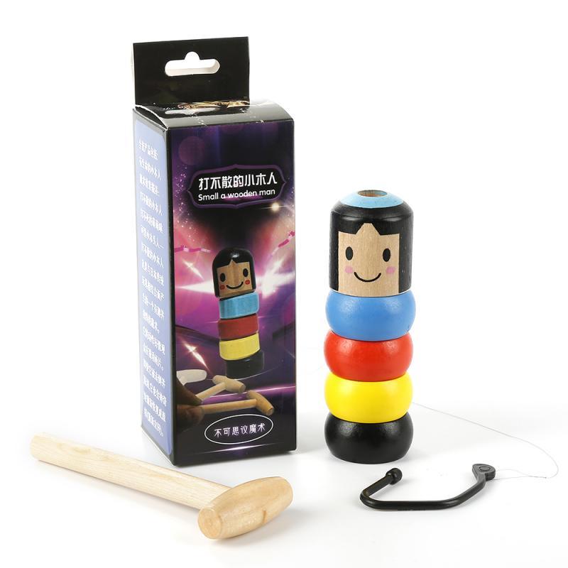 Immovable Little Wooded Man Funny Magic Toy