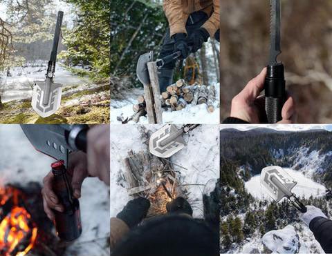 Indestructible Survival Shovel – Folding Shovel Set with Manganese Steel Head