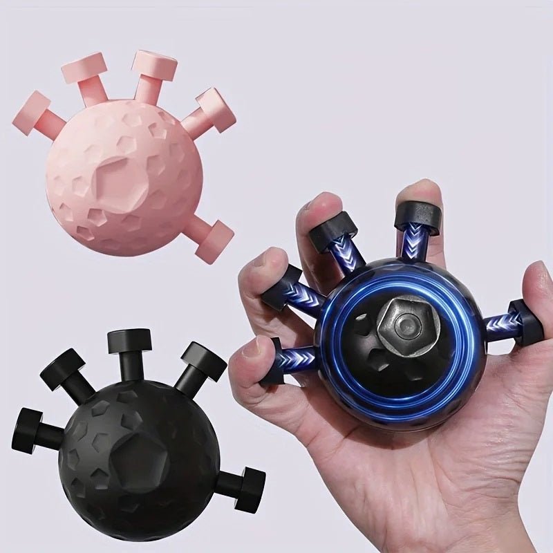 Individual Five Finger & Hand Exerciser Grip Ball – Grip Trainer for Musicians, Rock Climbing & Forearm Workout