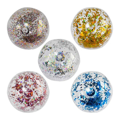 Inflatable Glitter Beach Ball - Sequin Water Ball