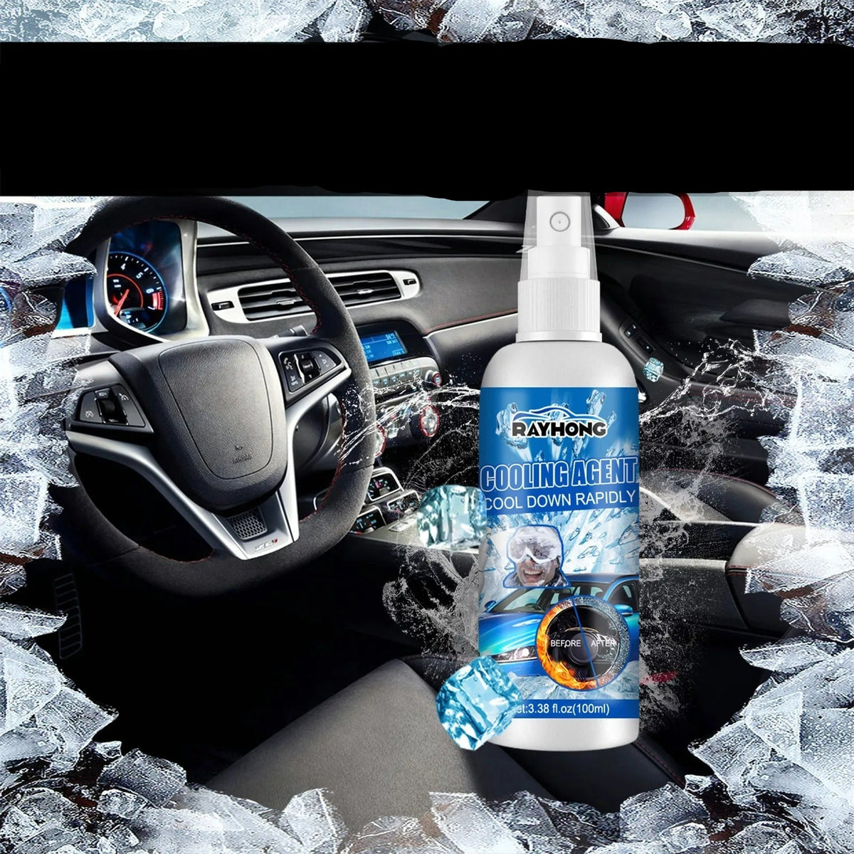 Instant Freeze Spray - Car Heat Remover Freeze, Auto Grade of Heat Remover Freeze