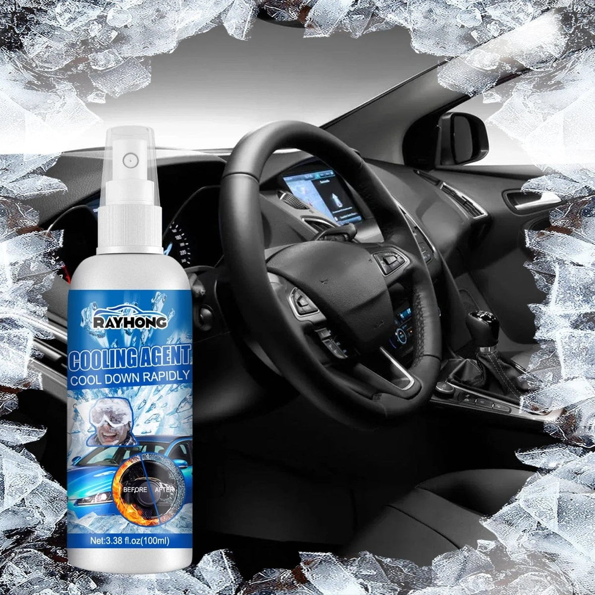 Instant Freeze Spray - Car Heat Remover Freeze, Auto Grade of Heat Remover Freeze