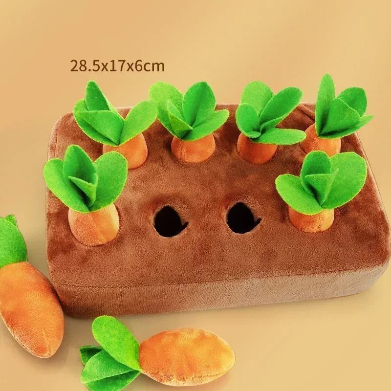 Interactive Carrot Snuffle Mat for Dogs – Plush Toy Field with Pullable Radishes, Perfect for Fun & Mental Stimulation