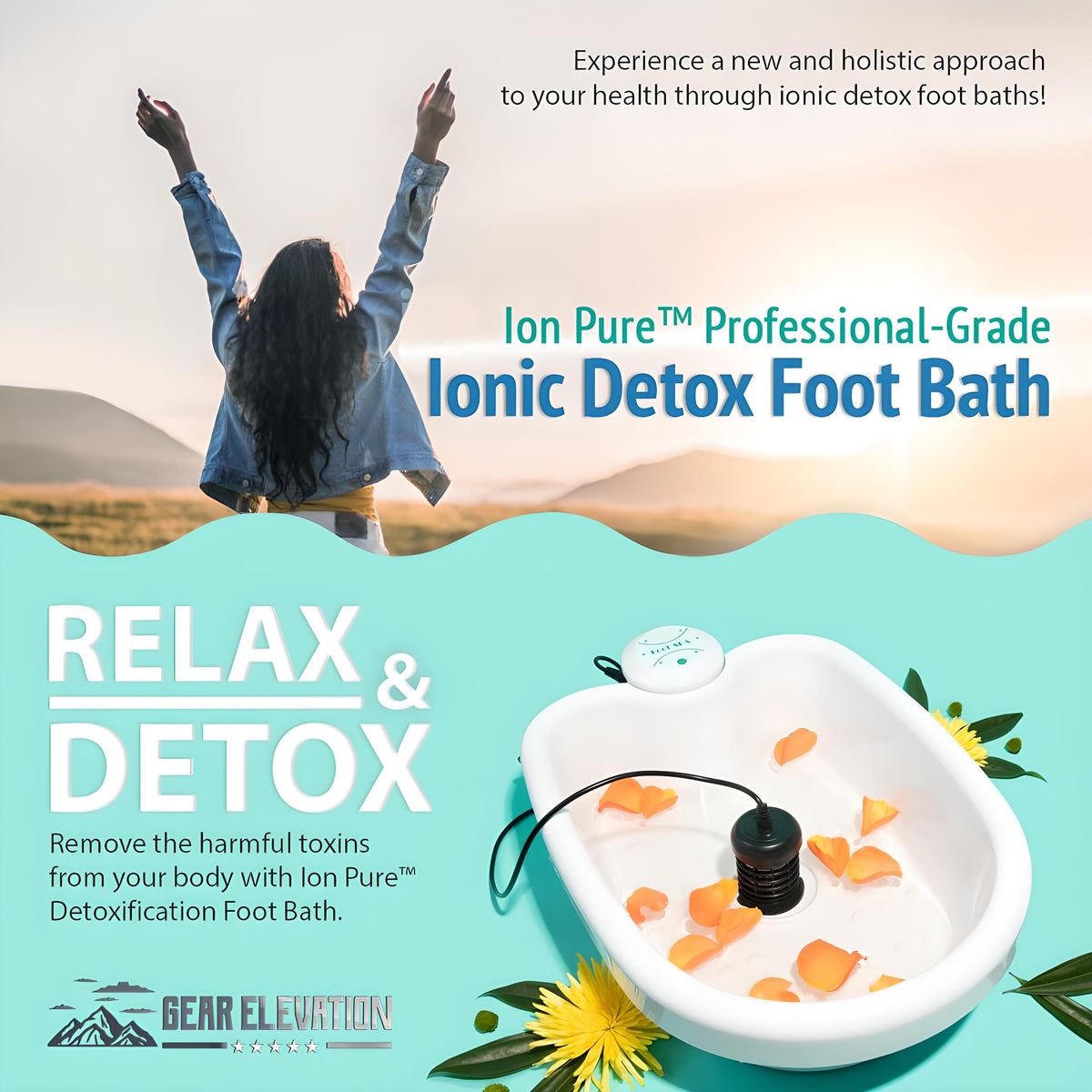Ion Pure - Professional-Grade Ionic Detox Foot Bath