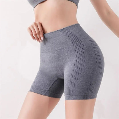 Ion Shaping Shorts - Seamless Biker Shorts Tummy Control Scrunch Butt Lifting Booty Workout Shorts