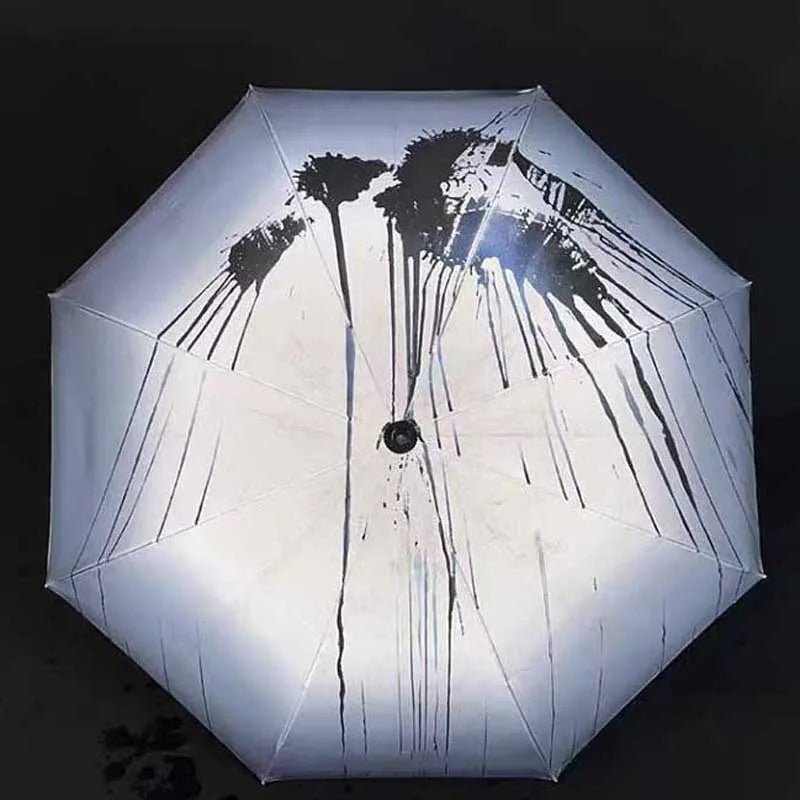 Iridescent Color-Changing Umbrella – Reflective, Auto-Folding EVA Shield for Dazzling Future Warriors