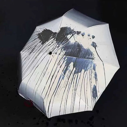 Iridescent Color-Changing Umbrella – Reflective, Auto-Folding EVA Shield for Dazzling Future Warriors