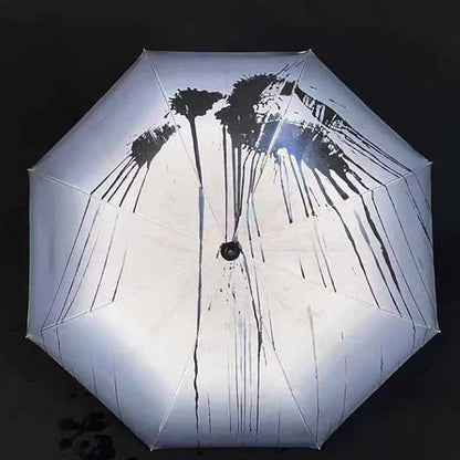 Iridescent Color-Changing Umbrella – Reflective, Auto-Folding EVA Shield for Dazzling Future Warriors