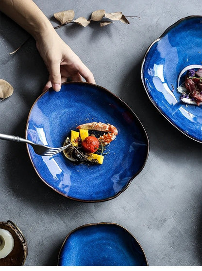 Irregular Nordic Design Ceramic Dinnerware – Pottery Plates & Bowls for a Stylish Dining Experience