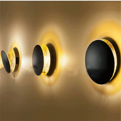 Italian Moon Concept Wall Lamp – Rotating Silver Eclipse Design for a Mesmerizing Glow in Your Living Room, Bedroom, or Bedside