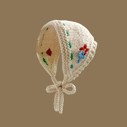 Japanese-Inspired Handmade Flower Knitted Headband – Adorable & Cozy Ear Warmer with Versatile Triangle Scarf Earmuffs for Ultimate Comfort