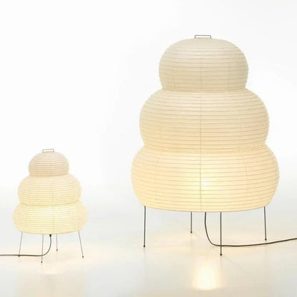 Japanese Noguchi Style Wabi-Sabi Three-Legged Floor Lamp – Minimalist White Rice Paper LED Light for Bedroom, Living Room, and Study
