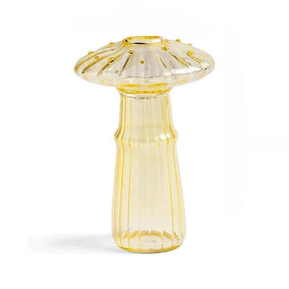Jelly Mushroom Glass Vase – Nordic-Style Hydroponic Aromatherapy Bottle for Flowers & Plants, Perfect Tabletop Accent for Elegant Home Décor